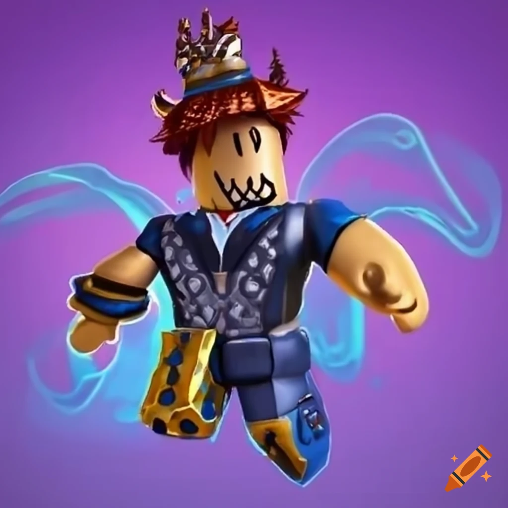 illustrate roblox avatar and logo for you
