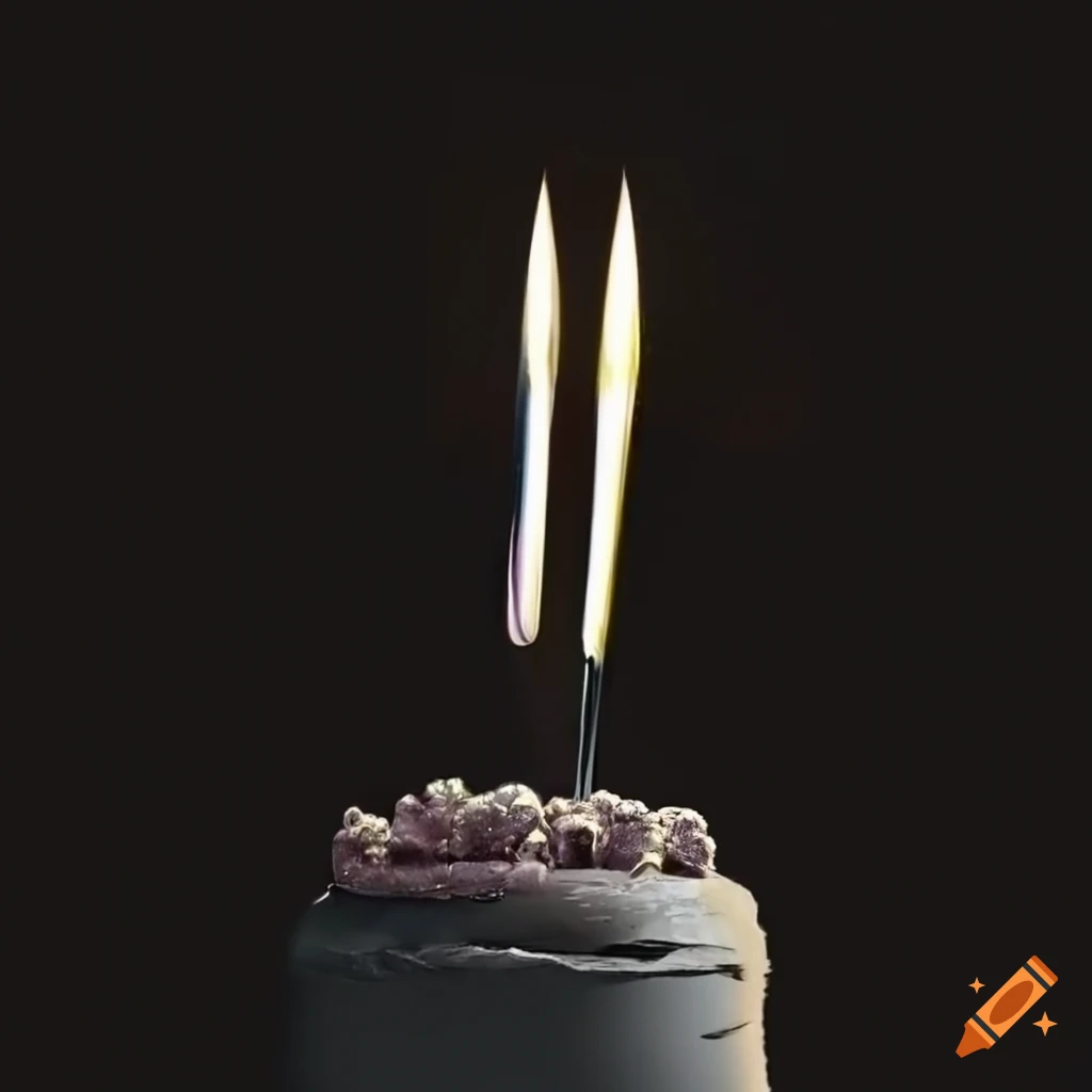 black birthday card with silver font