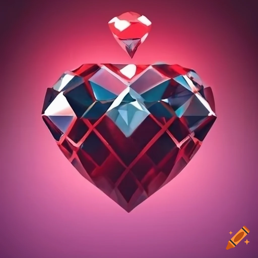 heart shaped diamond tattoo