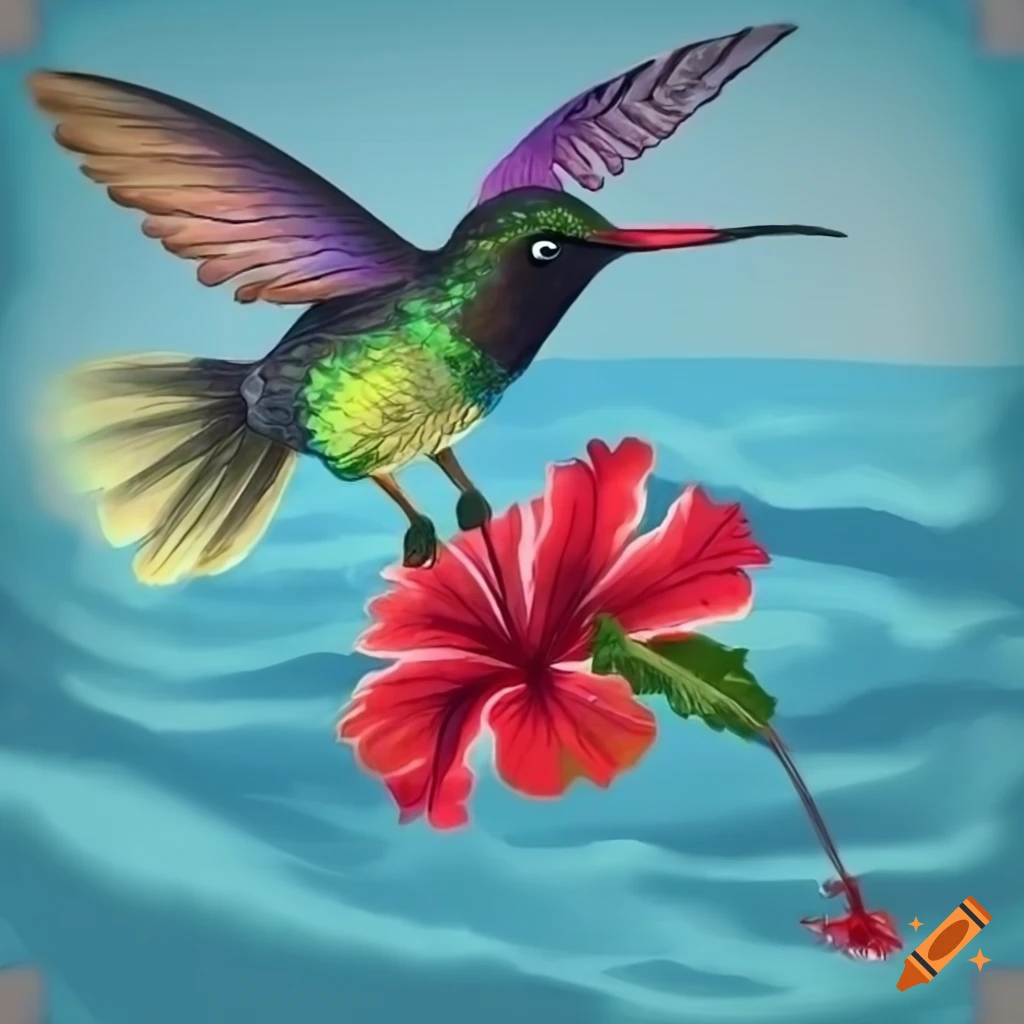 artistic-map-of-martinique-with-hummingbird-and-hibiscus-on-craiyon