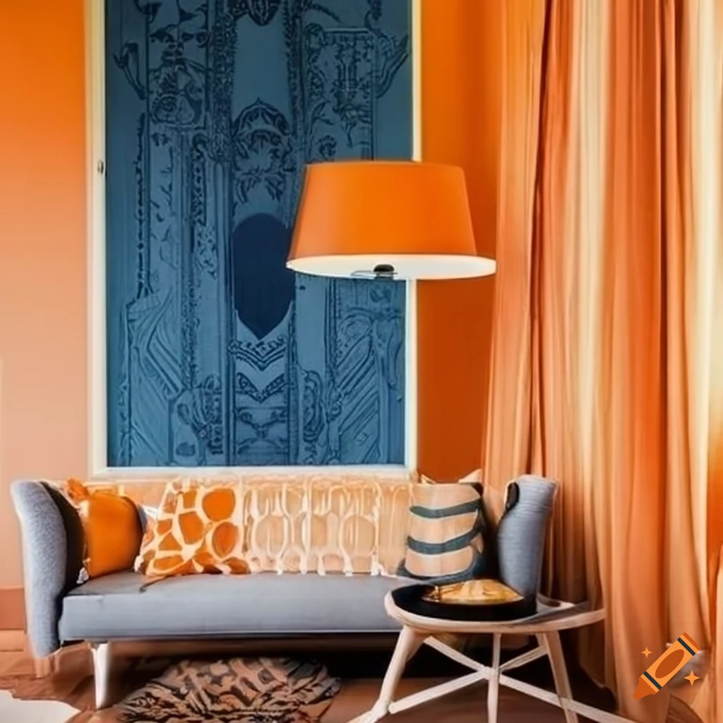 Modern Art Style Living Room Floor With Colorful Gemstones And Concrete 
