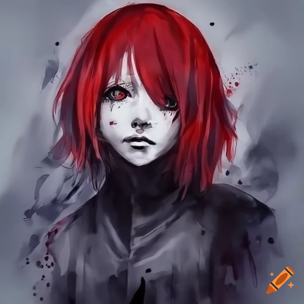 Red-haired female character from tokyo ghoul on Craiyon