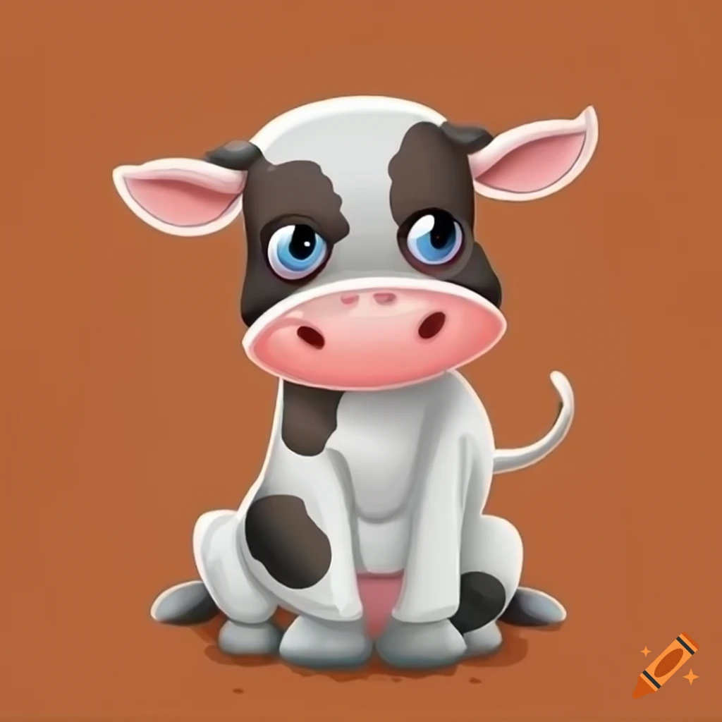 adorable anime girl with a cow print outfit on Craiyon