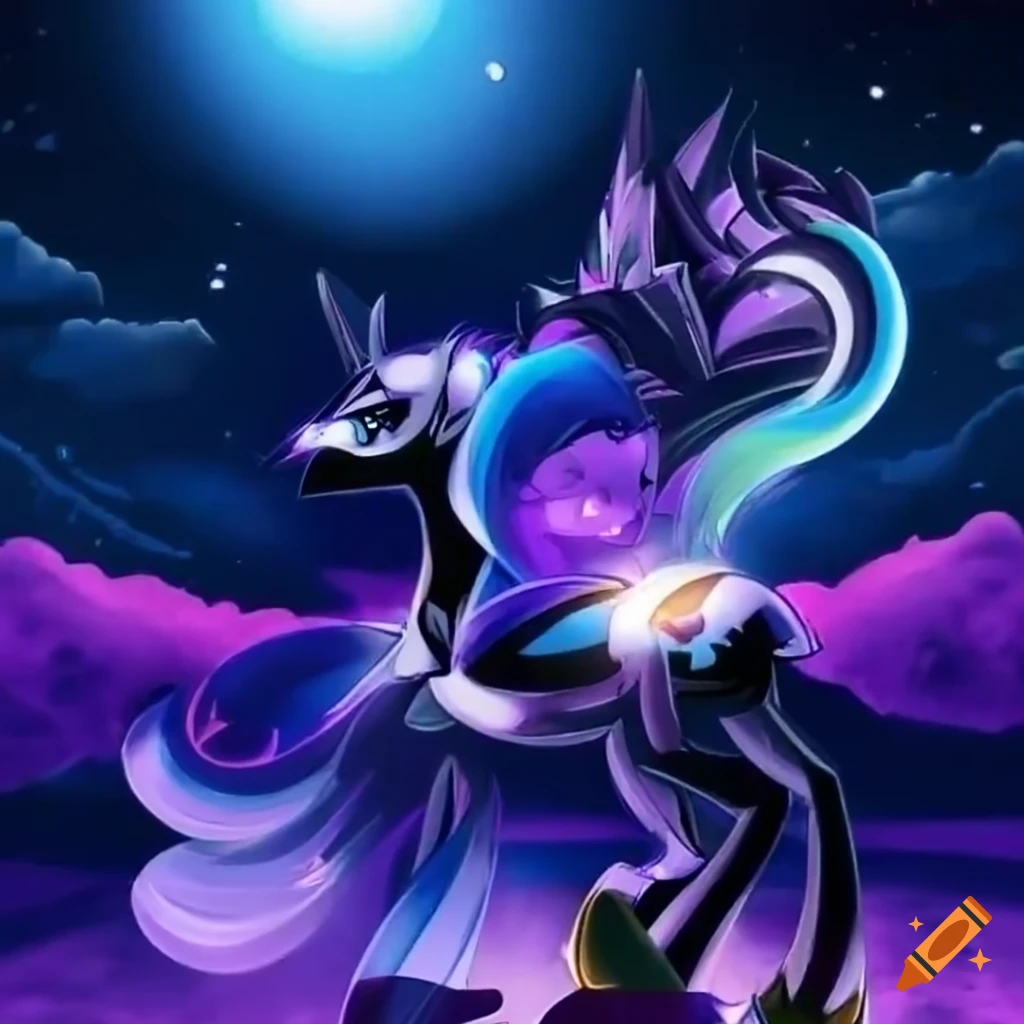 detailed dark colored pony art