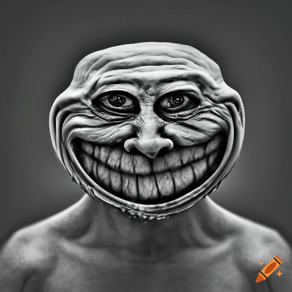 Dark troll face dark laugh 100 fp acoin heads he will augh atyou