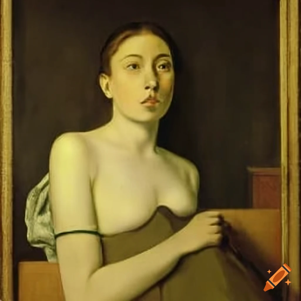 Balthus painting of a girl with a sad expression