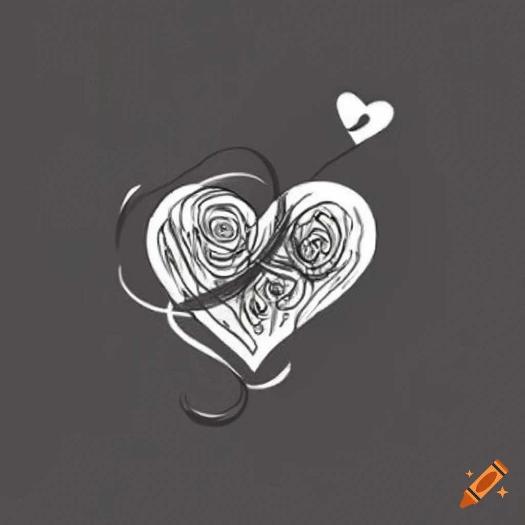 heart love symbol sketch Stock Vector Image & Art - Alamy