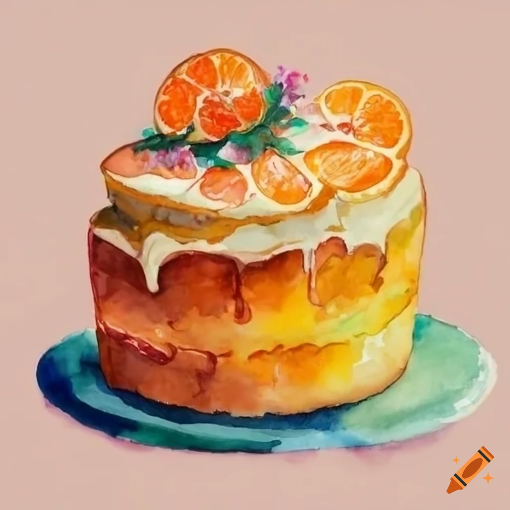 Watercolour Rainbow Birthday Cake Painting Greeting Card – ThePurpleCauldron