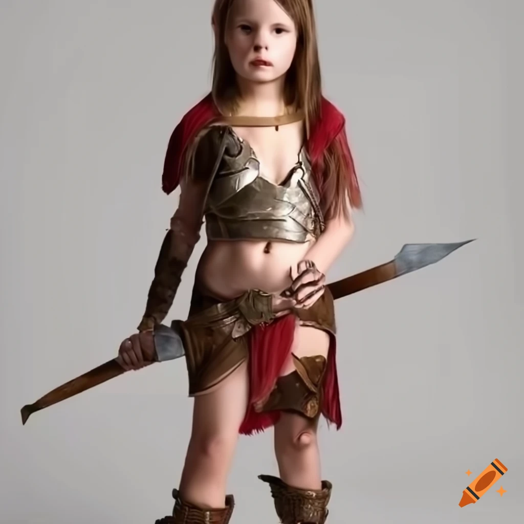 young elf girl gladiator in open armor