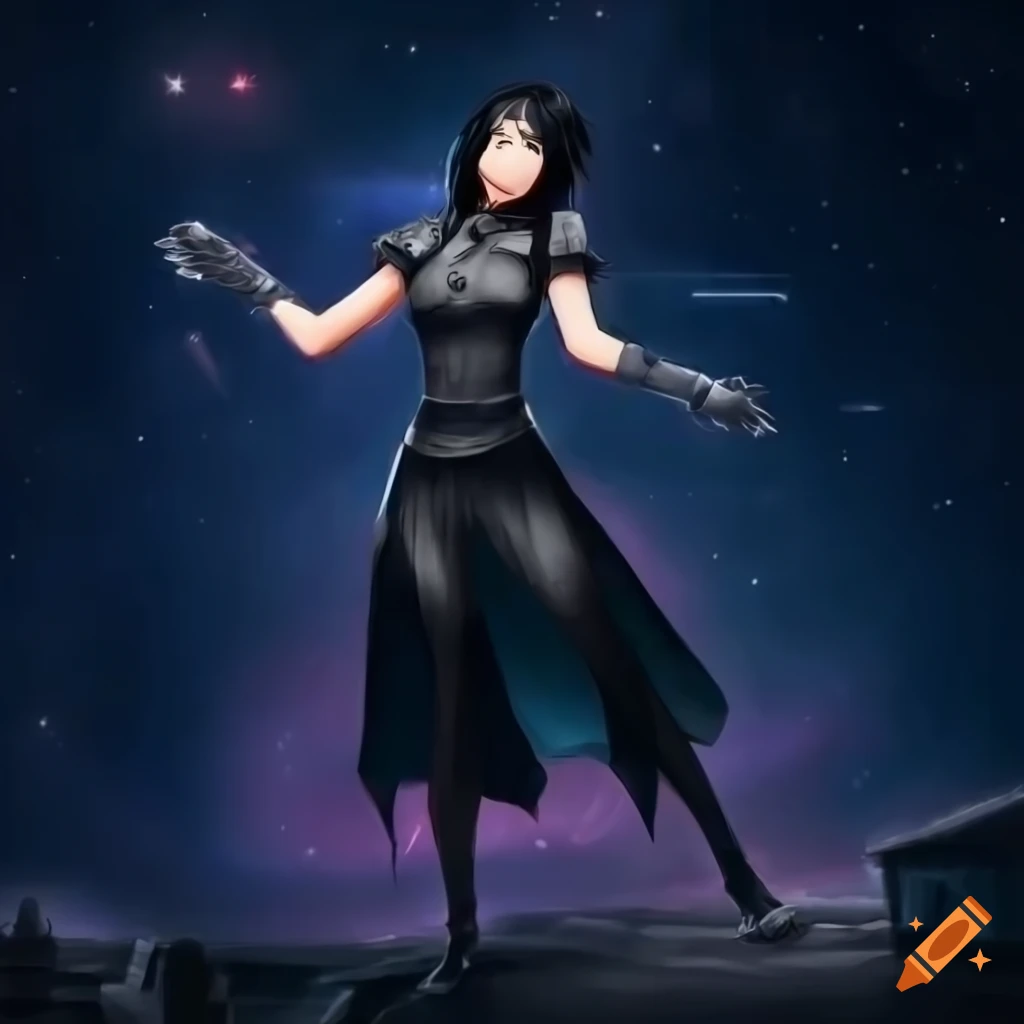 cool ninja waifus posing on rooftops