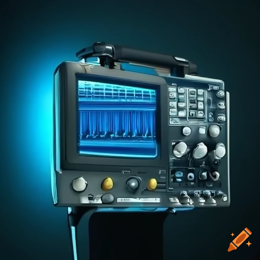 Concept art of a futuristic digital oscilloscope on Craiyon
