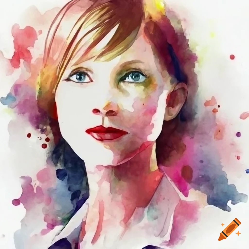 watercolor illustration of a businesswoman