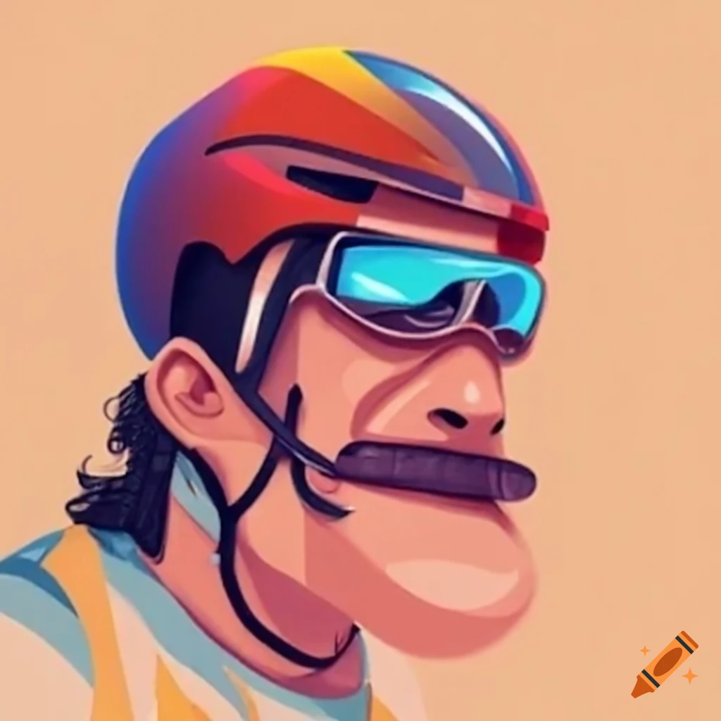 selfie of a biker in the mountains