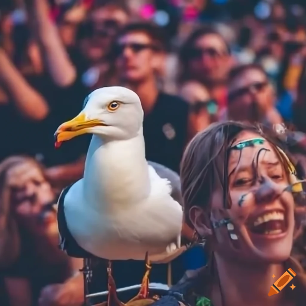 seagull DJ at a music festival