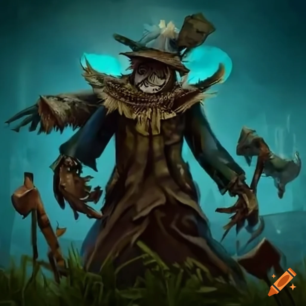 image of a magical scarecrow in a battle