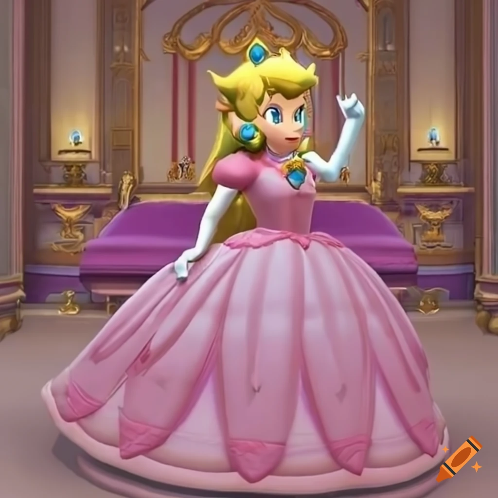 cosplay of Link in a princess Peach costume