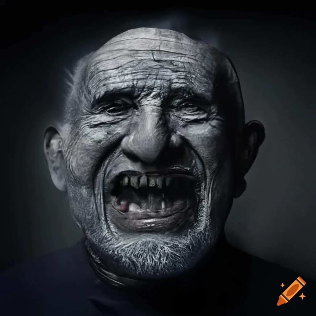 illustration of an elderly Superman