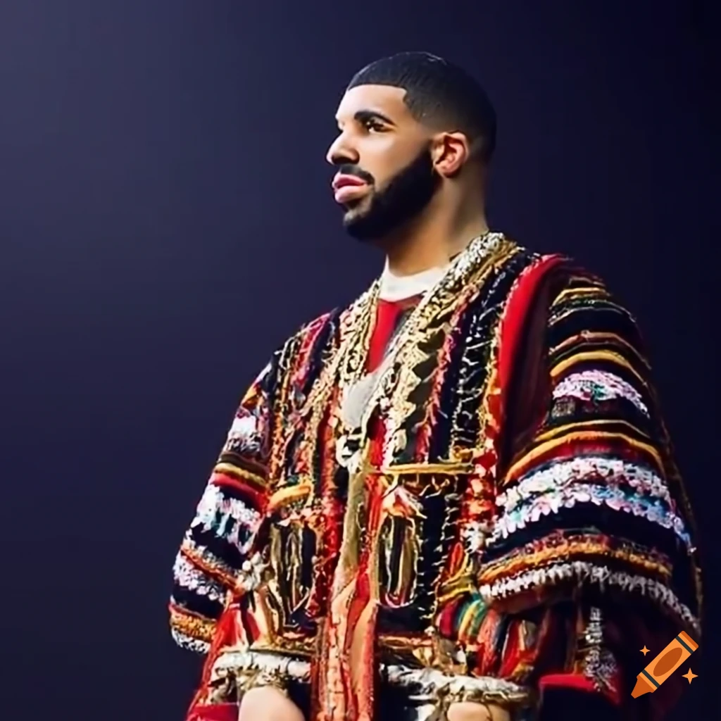 Drake wearing oromia traditional clothes on Craiyon