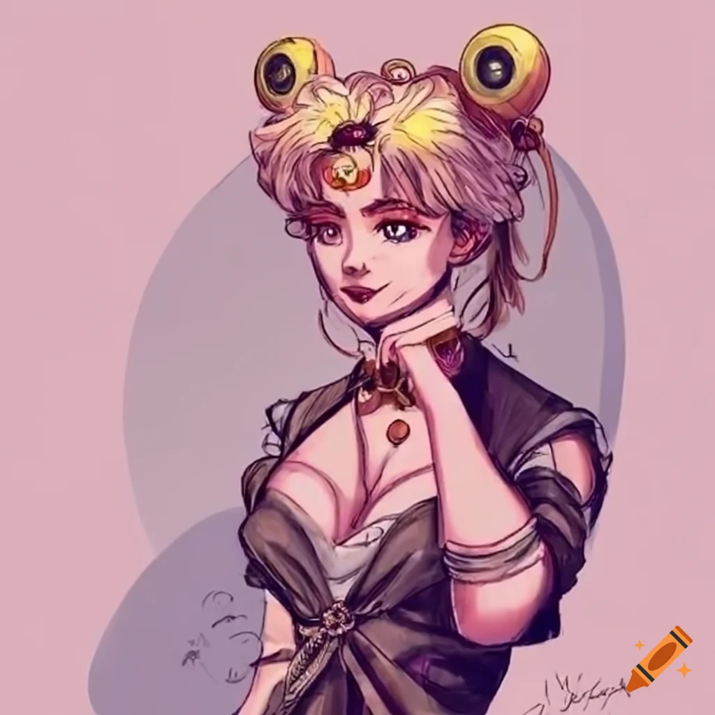 Sailor Moon in Victorian-inspired steampunk outfit