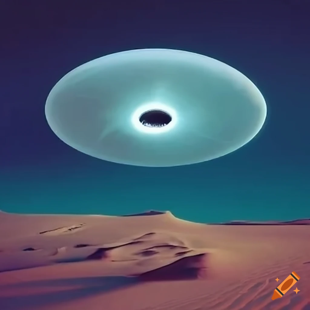 unsettling image of a UFO over Canadian desert