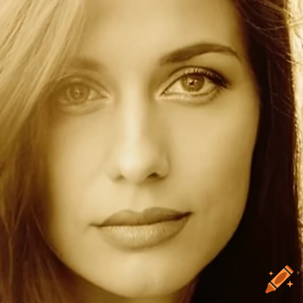 close-up of a beautiful woman with long hair