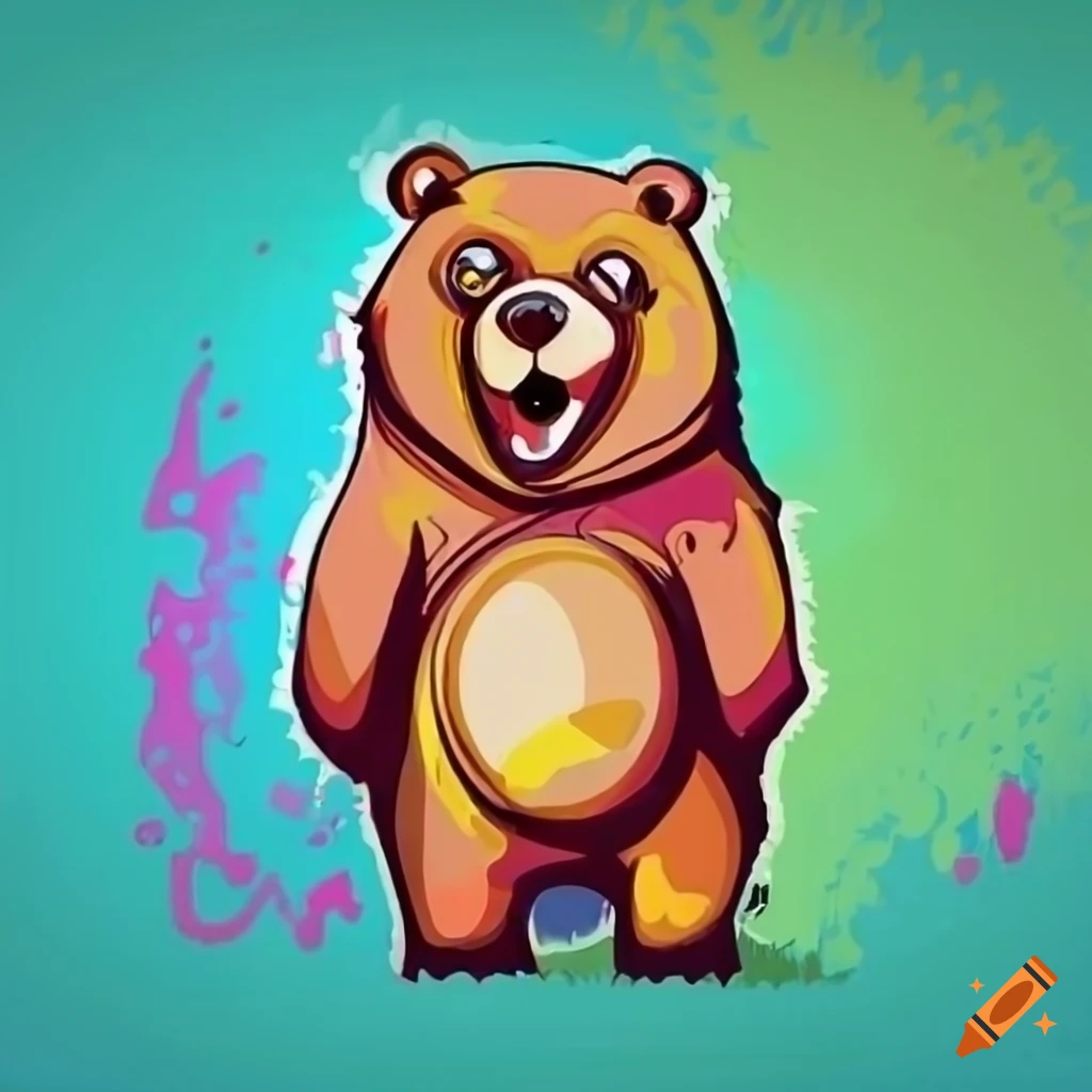 Cartoon Bear Illustration On Craiyon