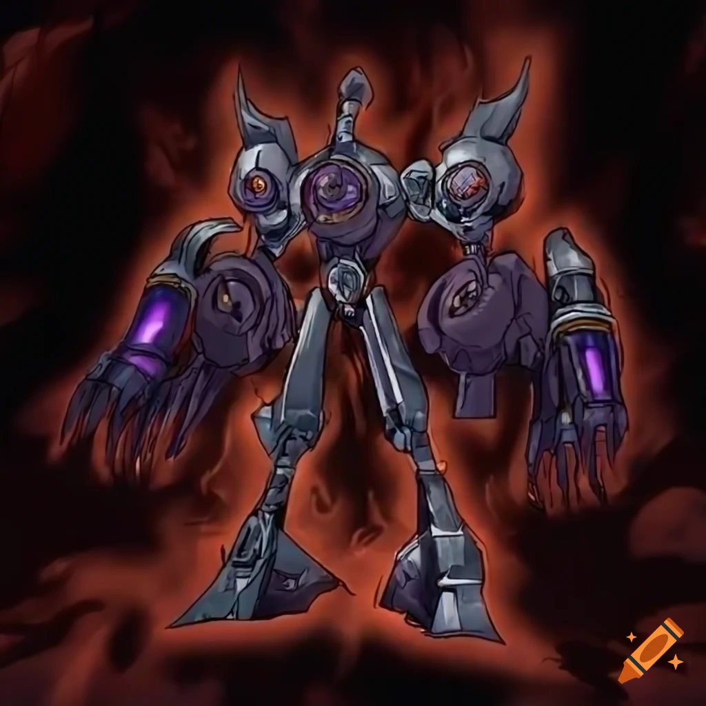 Futuristic mechanical entity artwork in yu gi oh style on Craiyon