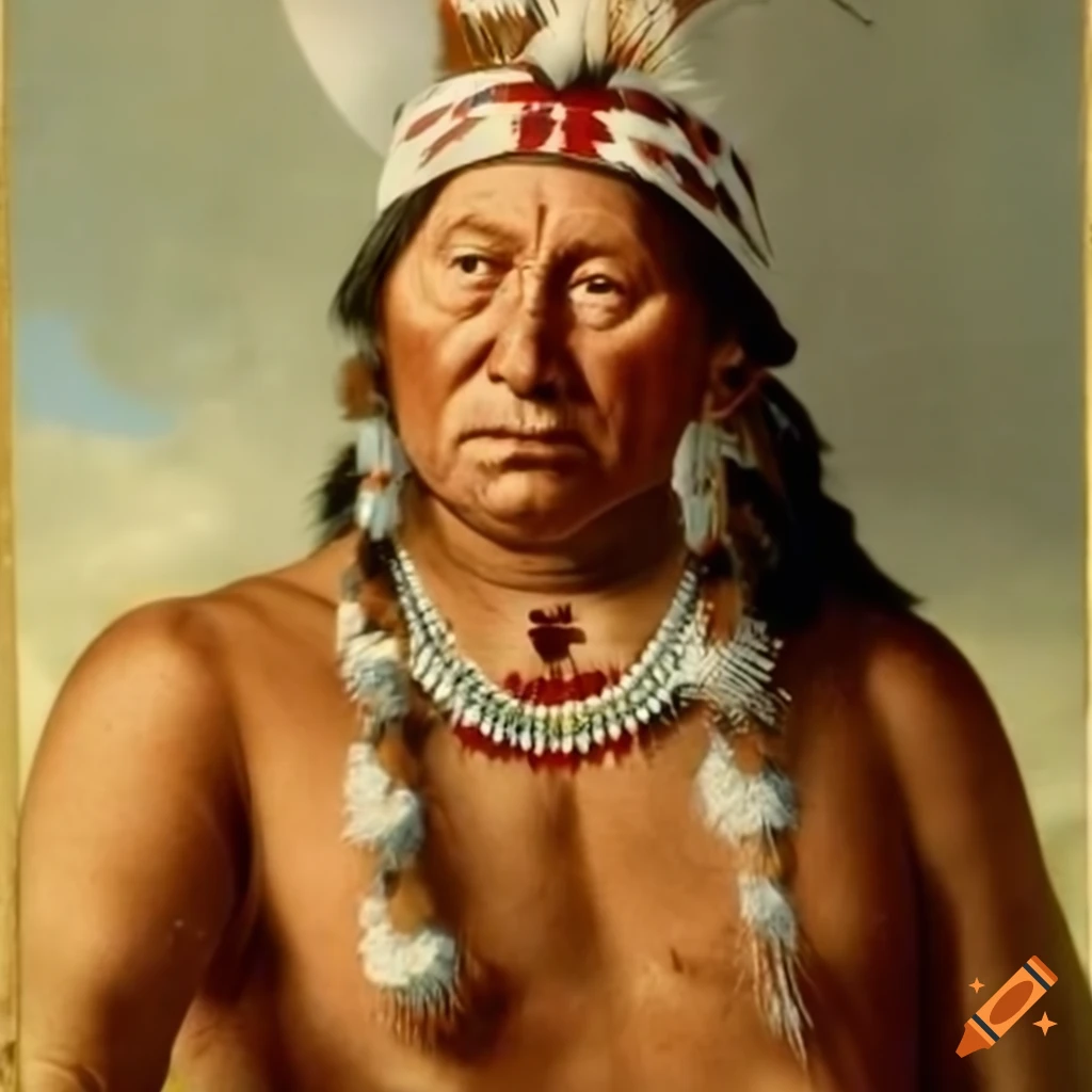 Native American Ruler Sioux native americans dancing in a circle with feather headdresses on ...