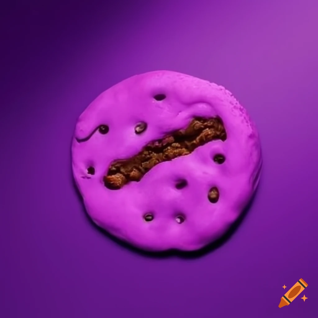 Logo of extreme crisp with a purple chocolate cookie