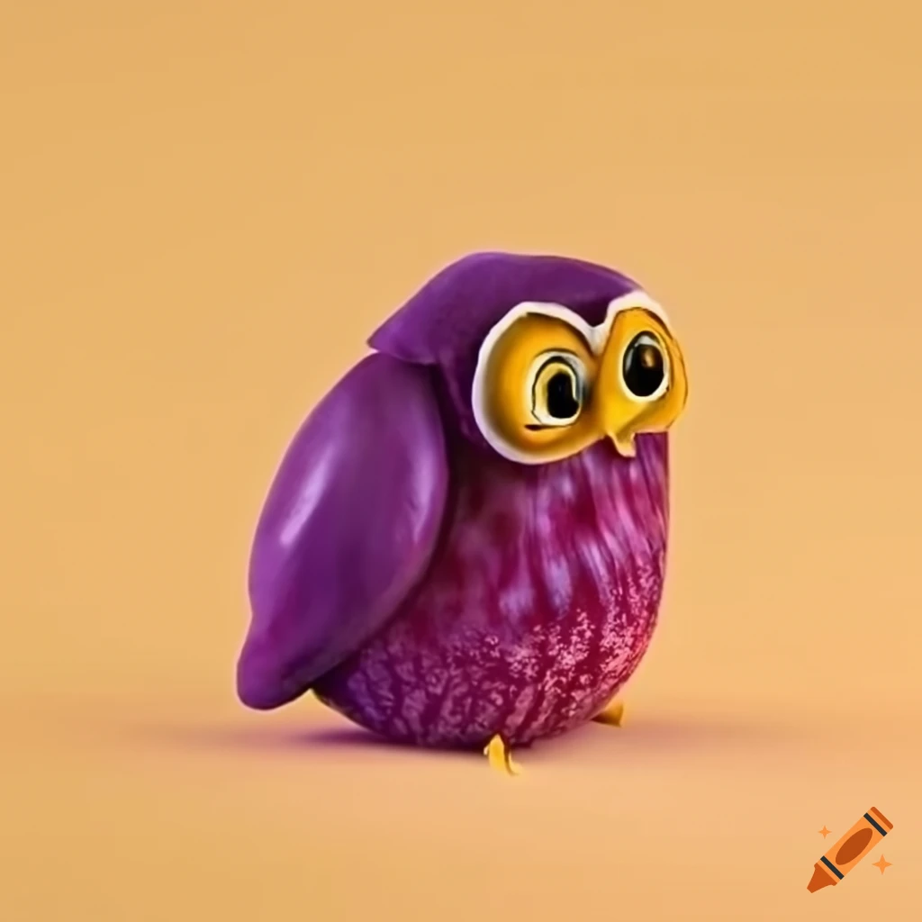 Funny Owl Shaped Like An Eggplant