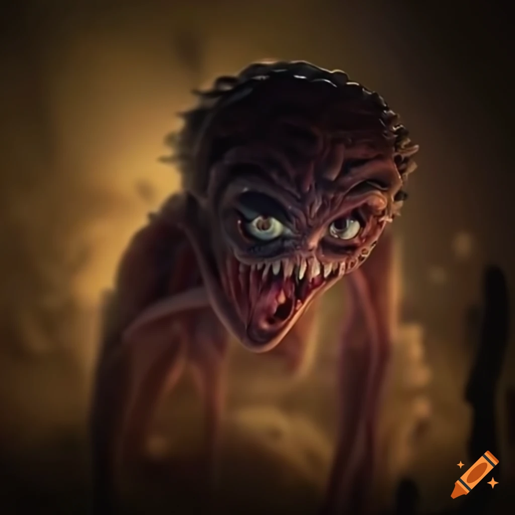 dystopian artwork of monstrous worms