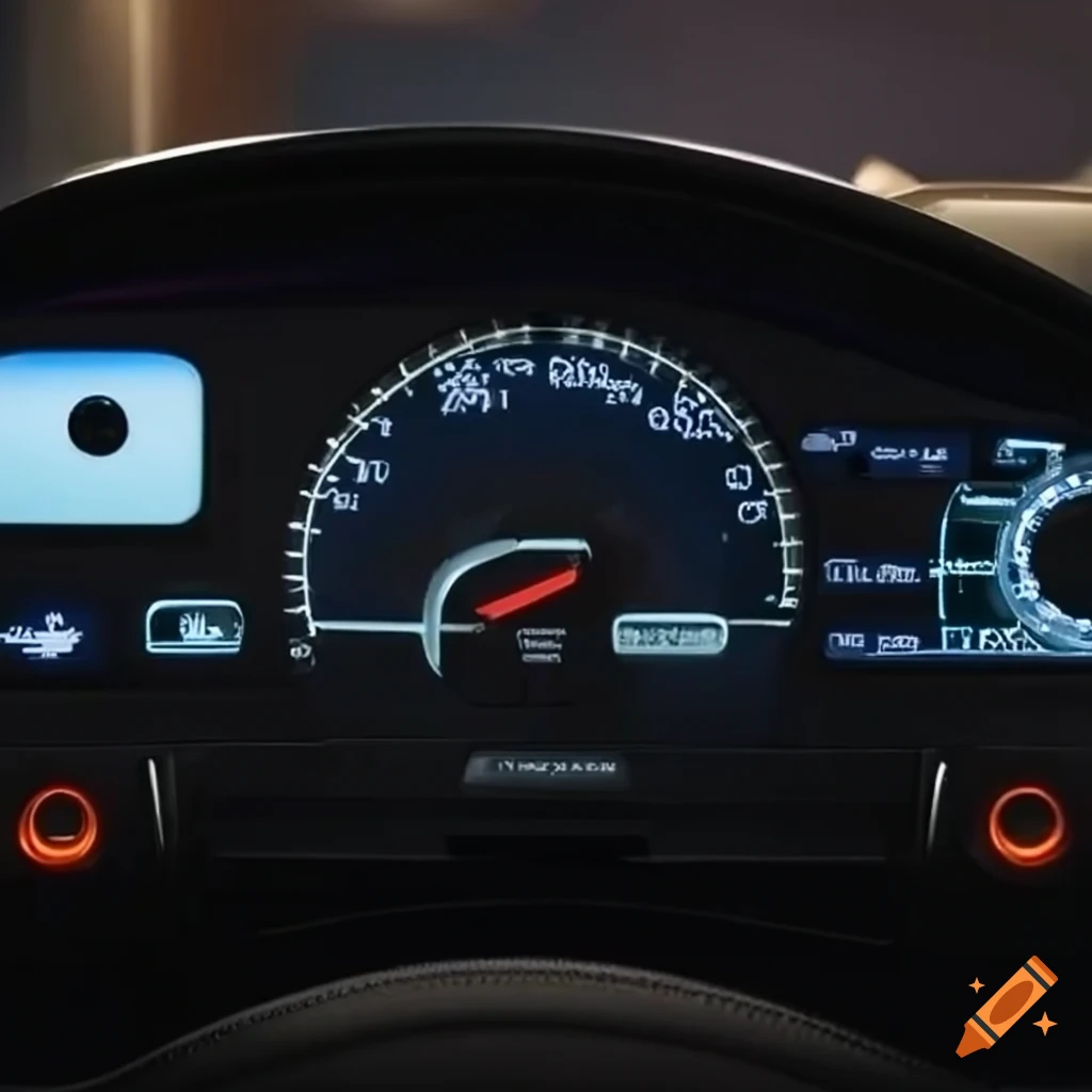 Dashboard of a car on Craiyon