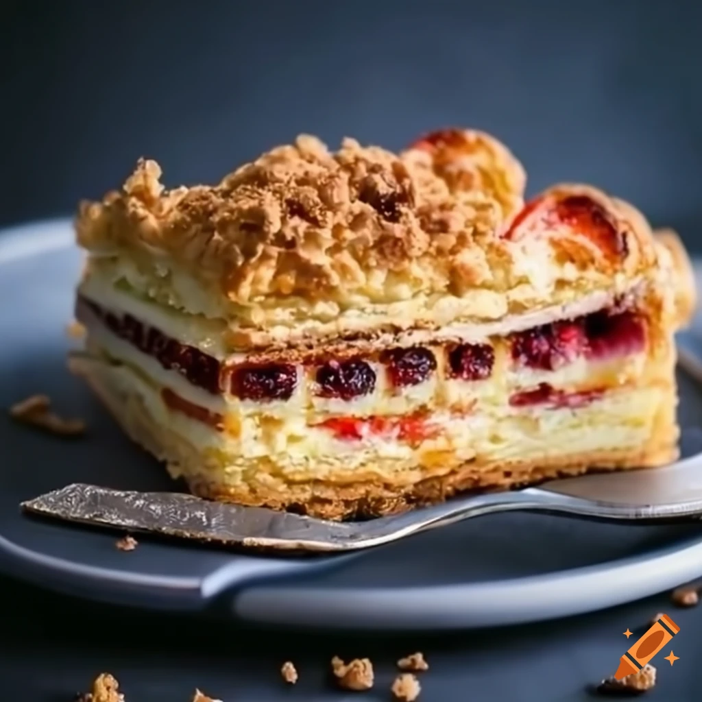 crumbly puff pastry cake