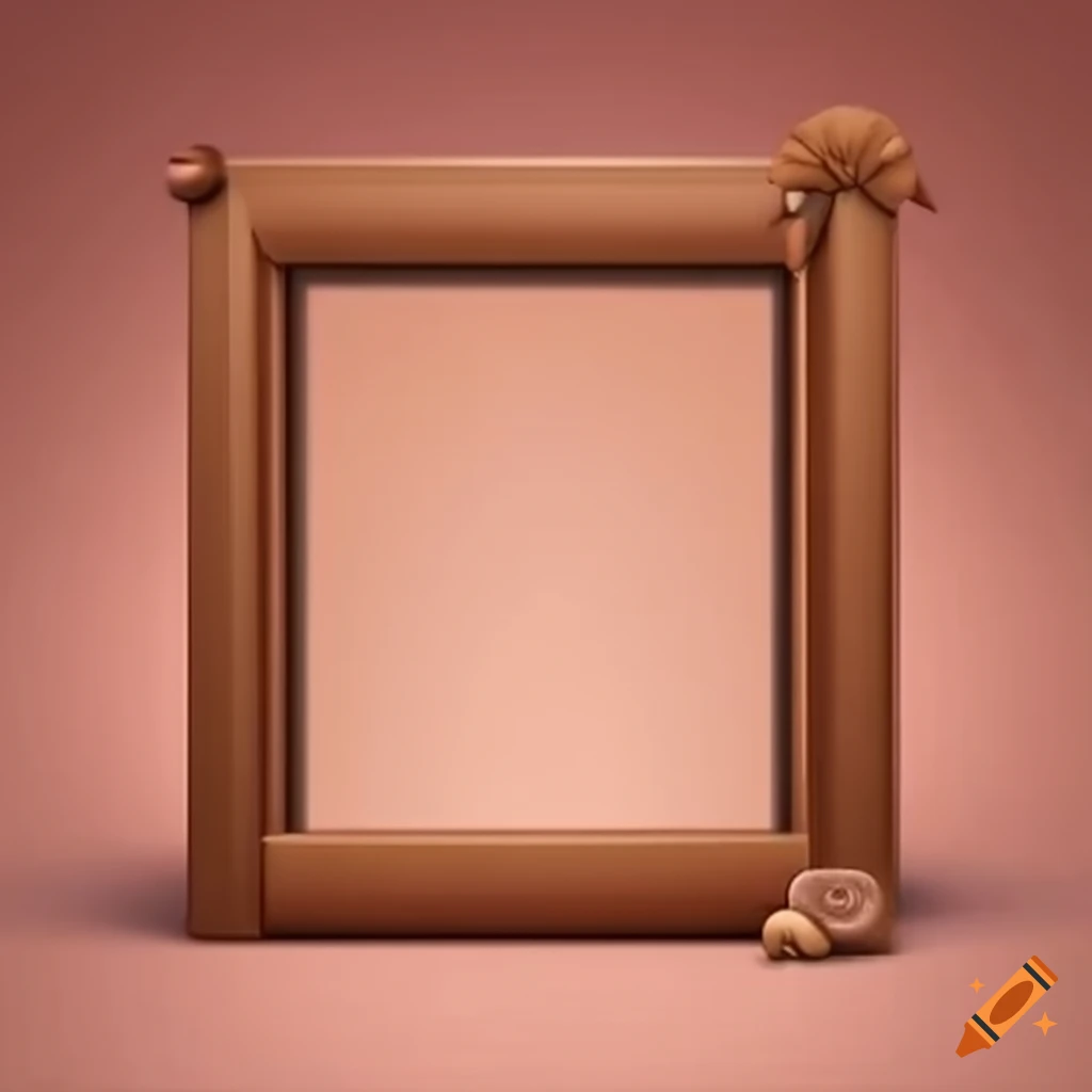 Brown landscape picture frame mockup isolated on a transparent background  22024773 PNG