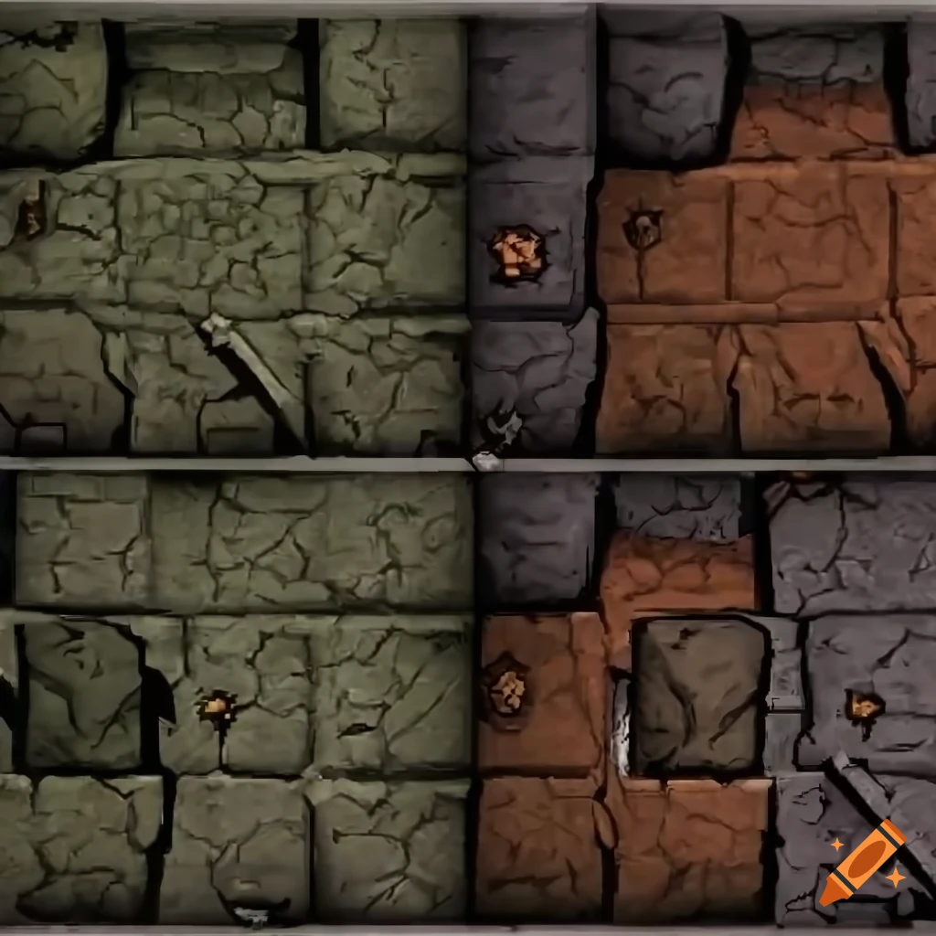 Top-down tile texture pack for game design on Craiyon