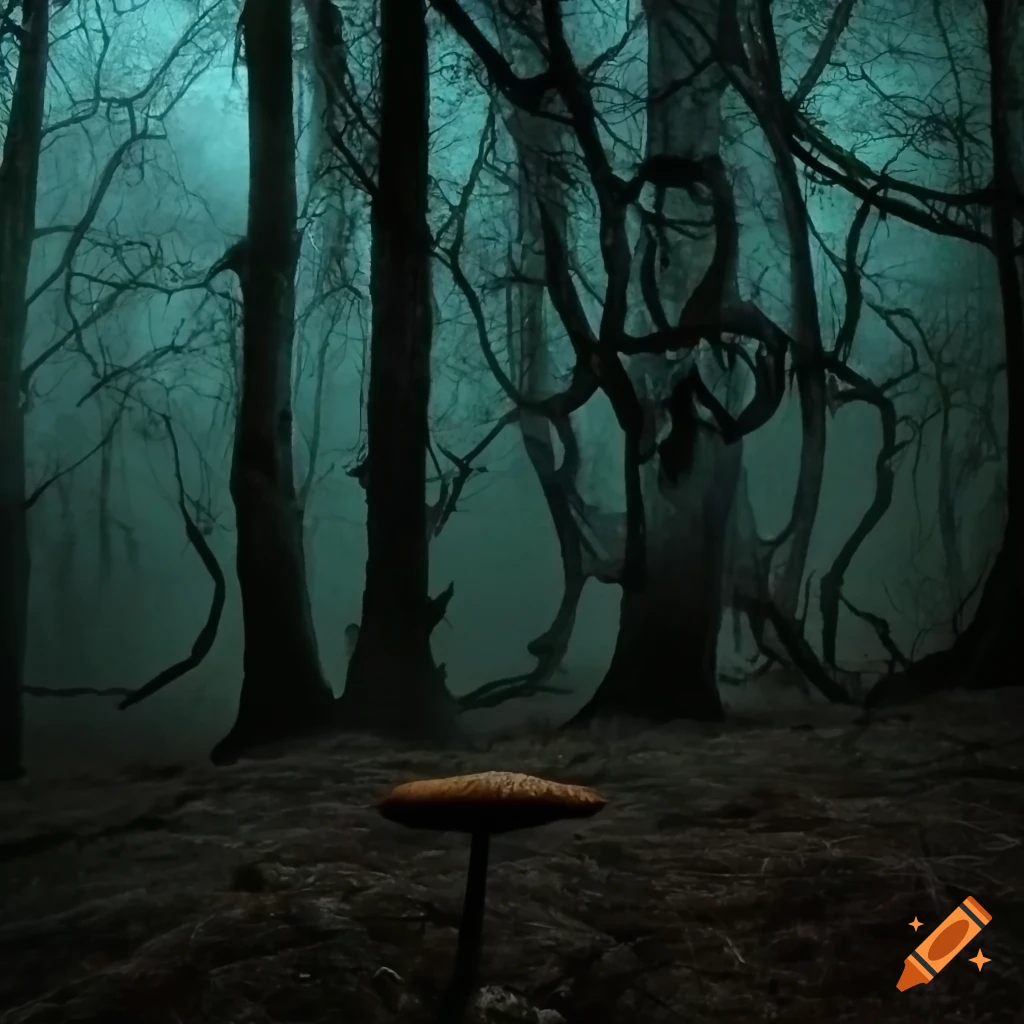 fractal artwork of a psychedelic mushroom world