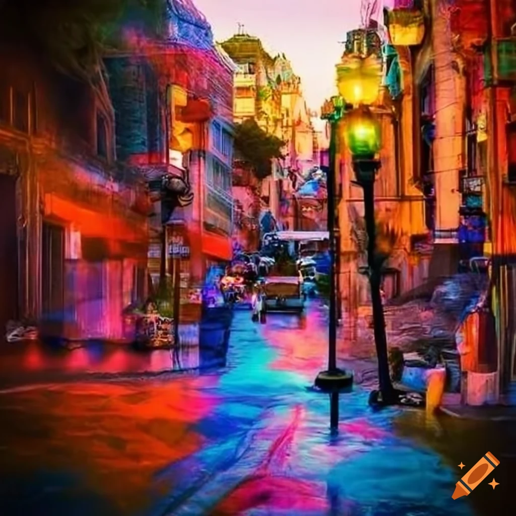 vibrant photo representing the Haight Ashbury Hippie movement