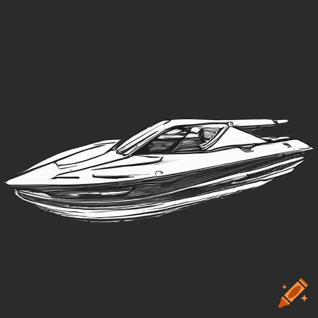 How To Draw A Speedboat Step By Step 🛥️ Speedboat Drawing Easy 