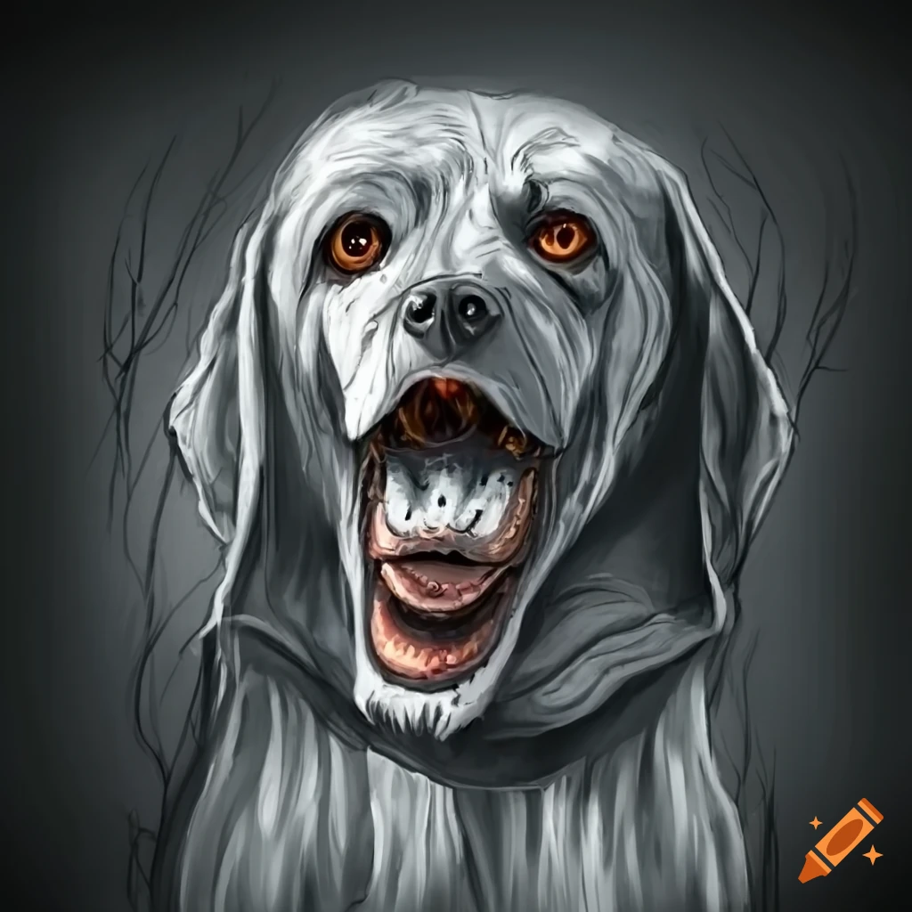 Dog with halloween ghost costume