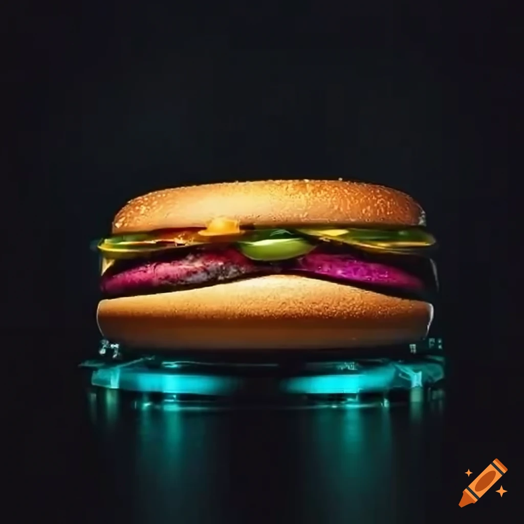 futuristic hamburger
