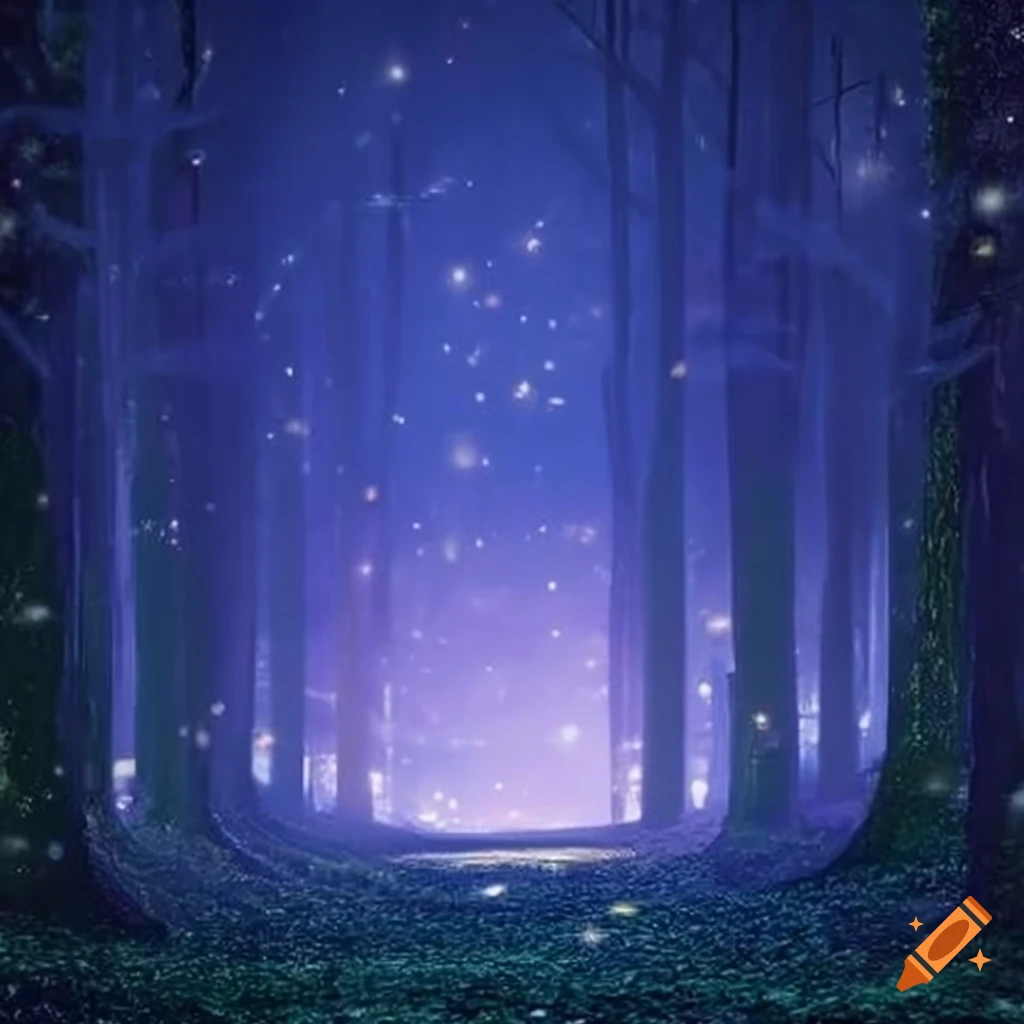 sparkling forest scenery