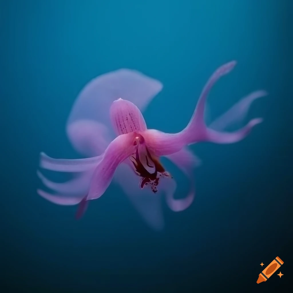 underwater photo of a wild orchid sea creature