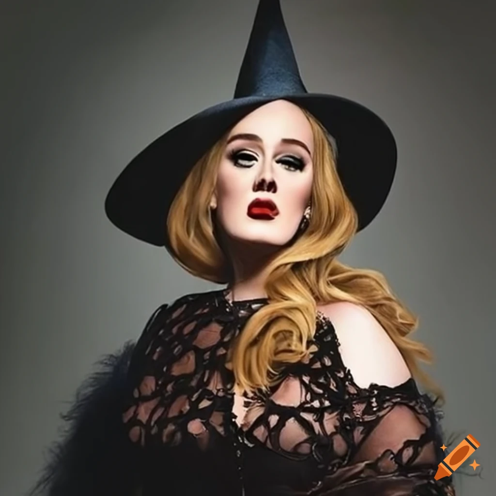 Adele dressed as a witch