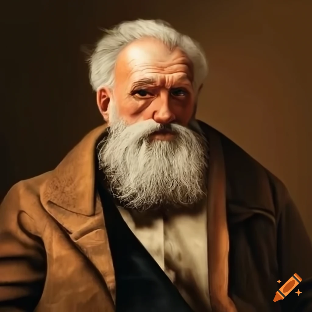 Elderly man painting in a chair on Craiyon