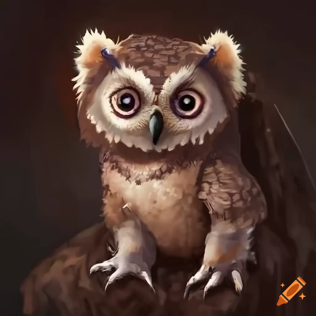 Neon Brown Owlbear On Craiyon