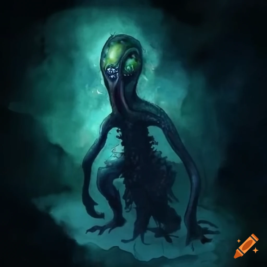 Unique lovecraftian creature artwork on Craiyon