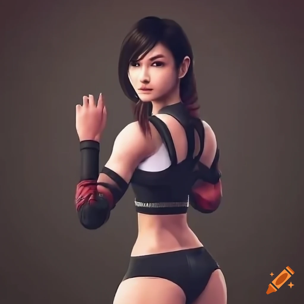 Tifa Lockhart showcasing her extraordinary strength