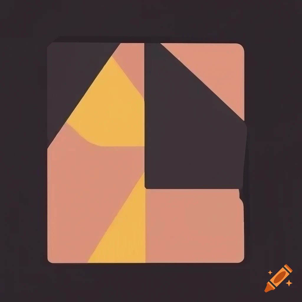 minimalist-modern-art-with-peach-yellow-and-black-tones