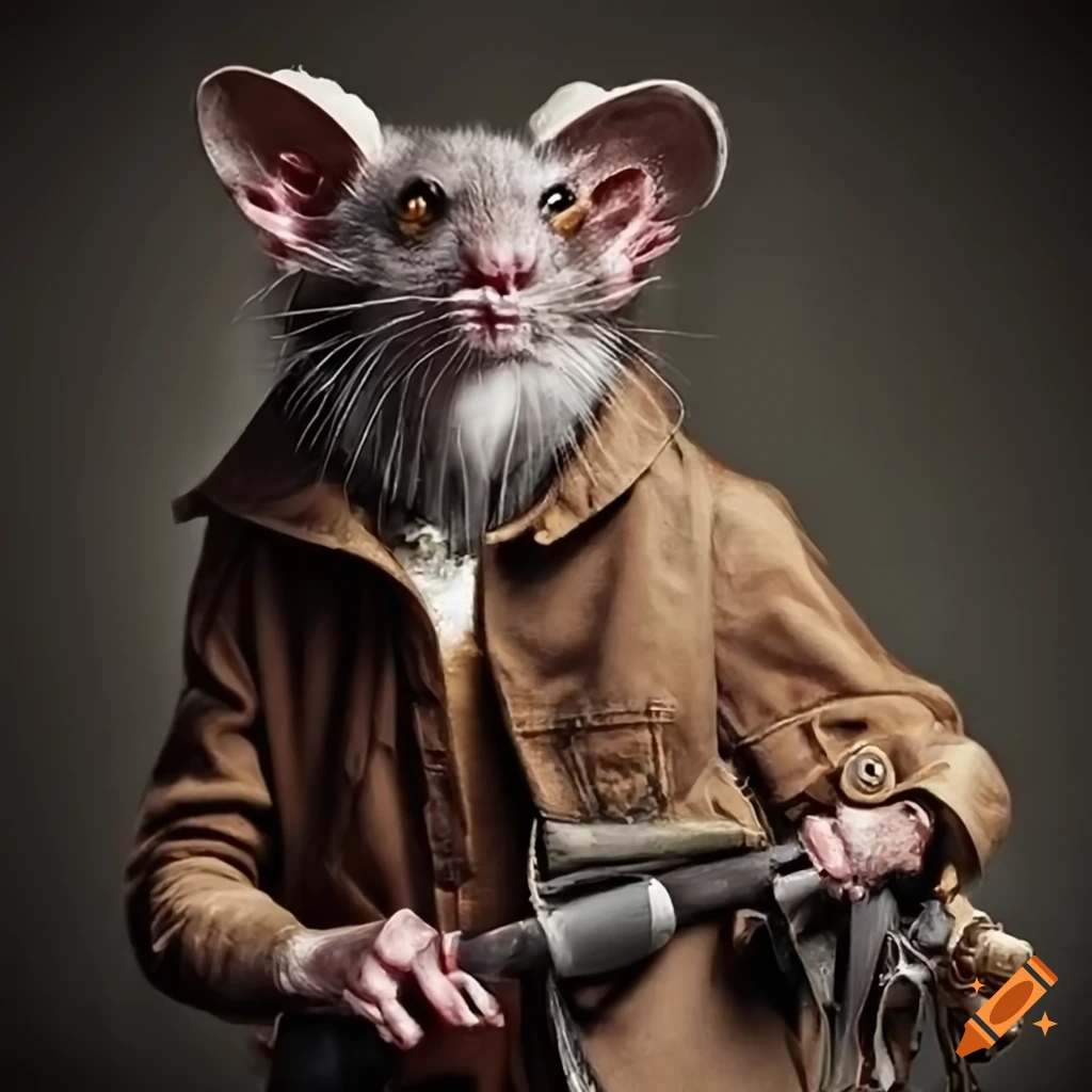 illustration of a ratfolk engineer with tools