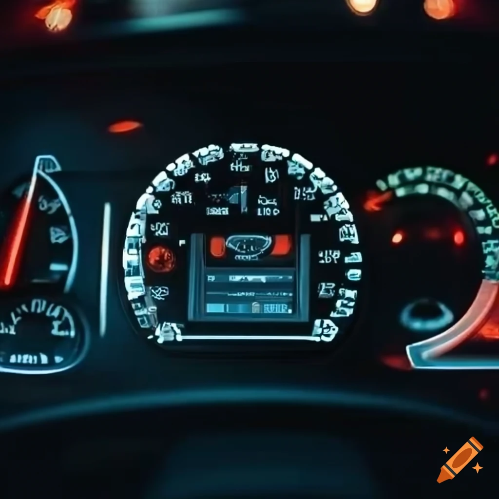 Dashboard of a car on Craiyon